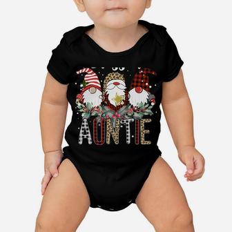 Tu Blessed Auntie Christmas Leopard Buffalo Plaid Gnome Baby Onesie | Crazezy