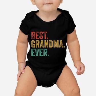 Vintage Best Grandma Ever Retro Mom Mother Distressed Sweatshirt Baby Onesie | Crazezy AU