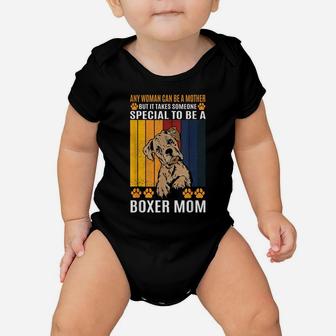 Vintage Boxer Mom Dog Mama Pet Owner Animal Lover Baby Onesie | Crazezy