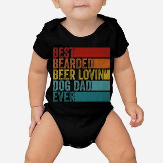 Vintage Funny Best Bearded Beer Lovin' Dog Dad Ever Love Pet Baby Onesie | Crazezy CA