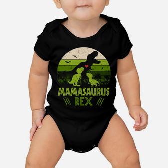 Vintage Retro 2 Kids Mamasaurus Dinosaur Lover Gift Sweatshirt Baby Onesie | Crazezy CA