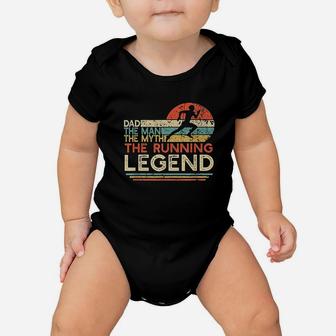 Vintage Running Dad The Man The Myth The Legend Runner Gift Baby Onesie | Crazezy DE
