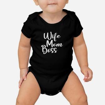 Wife Mom Boss Mom Life Baby Onesie | Crazezy UK