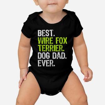 Wire Fox Terrier Dog Dad Fathers Day Funny Dog Lovers Gift Baby Onesie | Crazezy DE