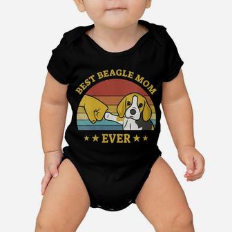 Womens Best Beagle Mom Ever Proud Vintage Beagle Gifts Puppy Lover Baby Onesie | Crazezy UK