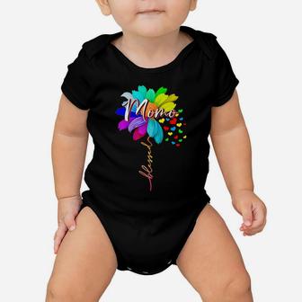 Womens Blessed Momo Flower Funny Momo Flower Mother's Day Gift Baby Onesie | Crazezy AU