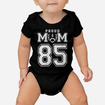 Womens Custom Proud Football Mom Number 85 Personalized For Women Baby Onesie | Crazezy CA