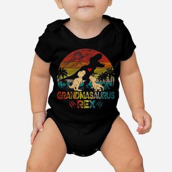 Womens Funny Mom Shirt Vintage Grandmasaurus Rex Family Matching Baby Onesie | Crazezy