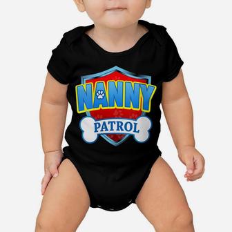 Womens Funny Nanny Patrol - Dog Mom, Dad For Men Women Baby Onesie | Crazezy DE