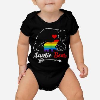 Womens Lgbt Auntie Bear Aunt Gay Pride Proud Mom Mother's Day Baby Onesie | Crazezy