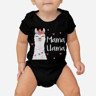 Womens Mama Llama Cute Llamas Mom Womens Mothers Day Gift Baby Onesie | Crazezy UK