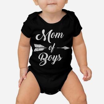 Womens Mom Of Boys Mommy And Son Funny Proud Mother Mama Baby Onesie | Crazezy