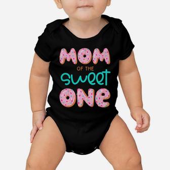 Womens Mom Of Sweet One 1St First Birthday Matching Family Donut Baby Onesie | Crazezy