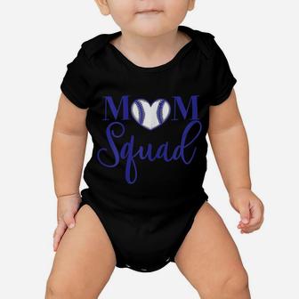 Womens Mom Squad Purple Lettered Tee For The Proud Mom To Wear Baby Onesie | Crazezy UK