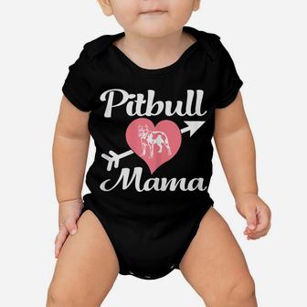 Womens Pitbull Mama Shirt Pit Bull Lover Owner Gifts Dog Pittie Mom Baby Onesie | Crazezy DE