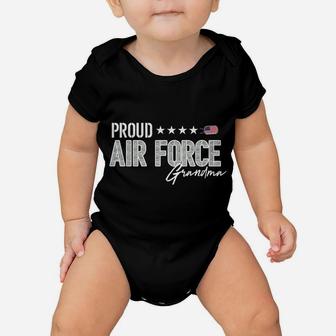 Womens Proud Air Force Grandma For Grandmothers Of Airmen And Vets Baby Onesie | Crazezy