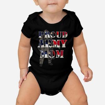 Womens Proud Army Mom Military Mother Proud Army Family Marine Baby Onesie | Crazezy