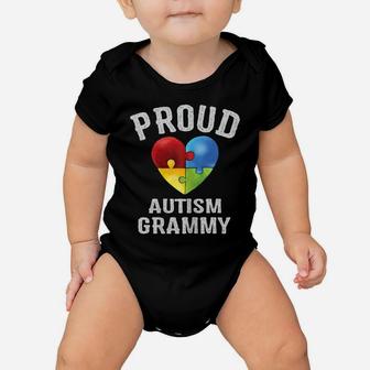 Womens Proud Autism Grammy Autism Awareness Gifts For Grandma, Mom Baby Onesie | Crazezy