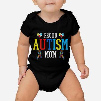 Womens Proud Autism Mom - Autistic Pride As Awareness Month Gift Baby Onesie | Crazezy