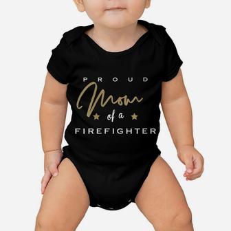 Womens Proud Firefighter Mom Baby Onesie | Crazezy CA