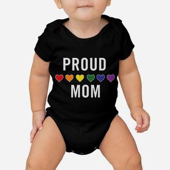 Womens Proud Gay Mom Lgbtq Lgbt Gay Pride Trans Lesbian Baby Onesie | Crazezy AU