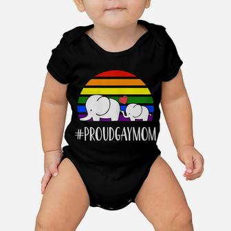 Womens Proud Gay Mom Love Rainbow Flag Lgbt Pride Gifts Baby Onesie | Crazezy AU