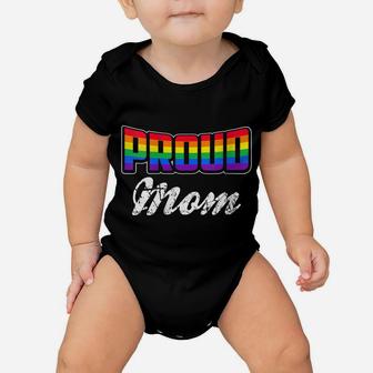 Womens Proud Mom Gay Pride Month Lgbtq Baby Onesie | Crazezy DE