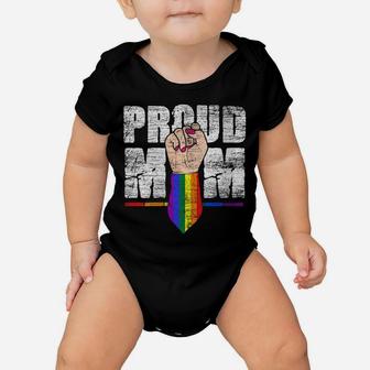 Womens Proud Mom - Gay Pride Month Mother Day Lgbt Baby Onesie | Crazezy UK