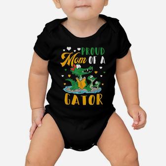 Womens Proud Mom Of A Gator Mother Alligator Mothers Day Baby Onesie | Crazezy