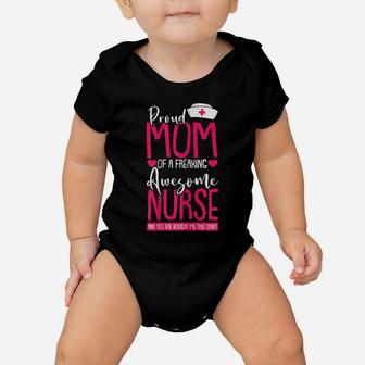 Womens Proud Mom Of A Nurse Funny Mommy Mama Mother Women Gift Baby Onesie | Crazezy AU