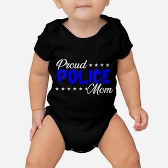 Womens Proud Police Mom Baby Onesie | Crazezy