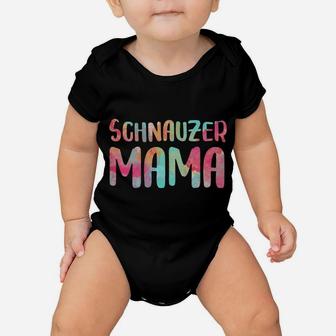 Womens Schnauzer Mama Mother's Day Gift Shirt Baby Onesie | Crazezy