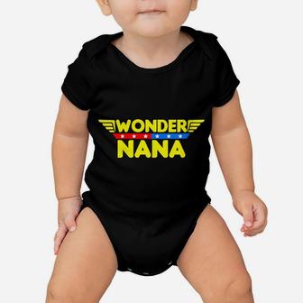 Womens Wonder Nana Mother's Day Gift Mom Grandma Baby Onesie | Crazezy AU