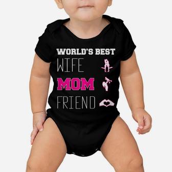 Womens World's Best Mother, Wife And Friend Women's Baby Onesie | Crazezy CA