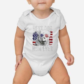 American Flag Best Dog Mom Ever Great Pyrenees Usa Baby Onesie | Crazezy