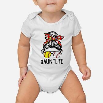 Aunt Life Softball Baseball Baby Onesie | Crazezy UK