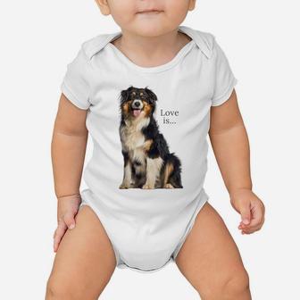 Australian Shepherd Shirt Aussie Mom Dad Love Dog Pet Tee Baby Onesie | Crazezy