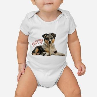 Australian Shepherd Shirt Aussie Mom Dad Love Dog Pet Tee Zip Hoodie Baby Onesie | Crazezy AU