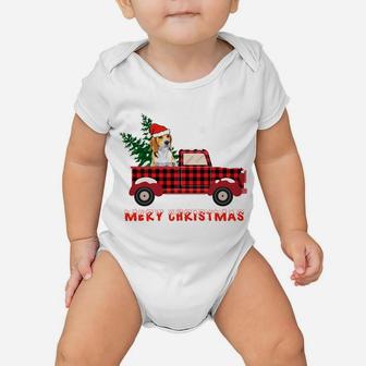 Beagle Christmas Truck Tree Mom Dad Dog Gift Sweatshirt Baby Onesie | Crazezy CA