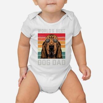 Best Dog Dad Vintage Bloodhound Sweatshirt Baby Onesie | Crazezy DE