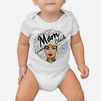 Black Queen Mom Shirt Gift African American Mothers Day Baby Onesie | Crazezy UK