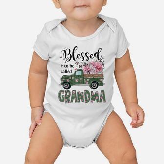 Blessed Grandma Truck Flower Mother's Day Baby Onesie | Crazezy UK