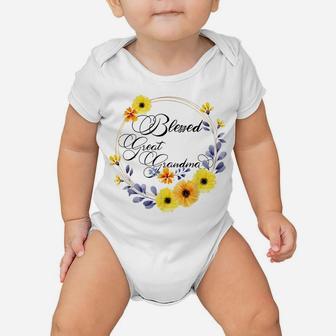 Blessed Great Grandma Shirt For Women Beautiful Flower Baby Onesie | Crazezy AU