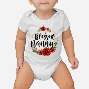 Blessed Nanny Floral Flower Mom Grandma Mothers Day Baby Onesie | Crazezy UK