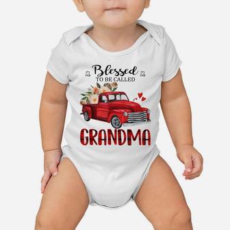 Blessed To Be Called Grandma Truck Flower Mother Day Baby Onesie | Crazezy CA