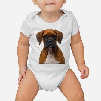 Boxer Dog Shirt Dog Mom Dad Love Is Puppy Pet Women Men Kids Baby Onesie | Crazezy