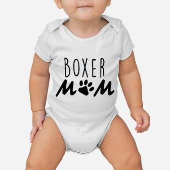 Boxer Mom Puppy Dog Mama Baby Onesie | Crazezy