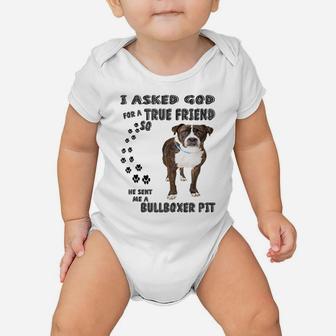 Bullboxer Pit Quote Mom Dad Costume, Boxer Pitbull Mix Dog Baby Onesie | Crazezy