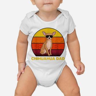 Chihuahua Dog Dad Sunset Vintage Best Chihuahua Dad Ever Baby Onesie | Crazezy UK