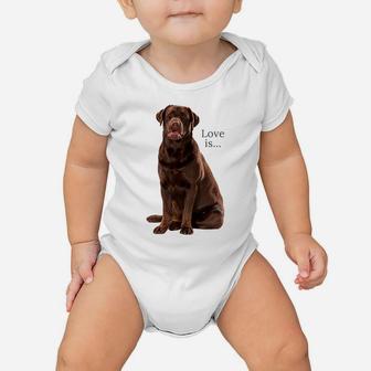 Chocolate Labrador Retriever Shirt Lab Tee Dog Mom Dad Puppy Baby Onesie | Crazezy
